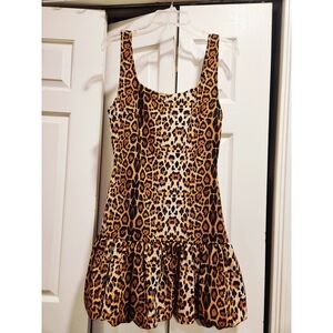 Leopard Print Sleeveless Dress. Sz: L